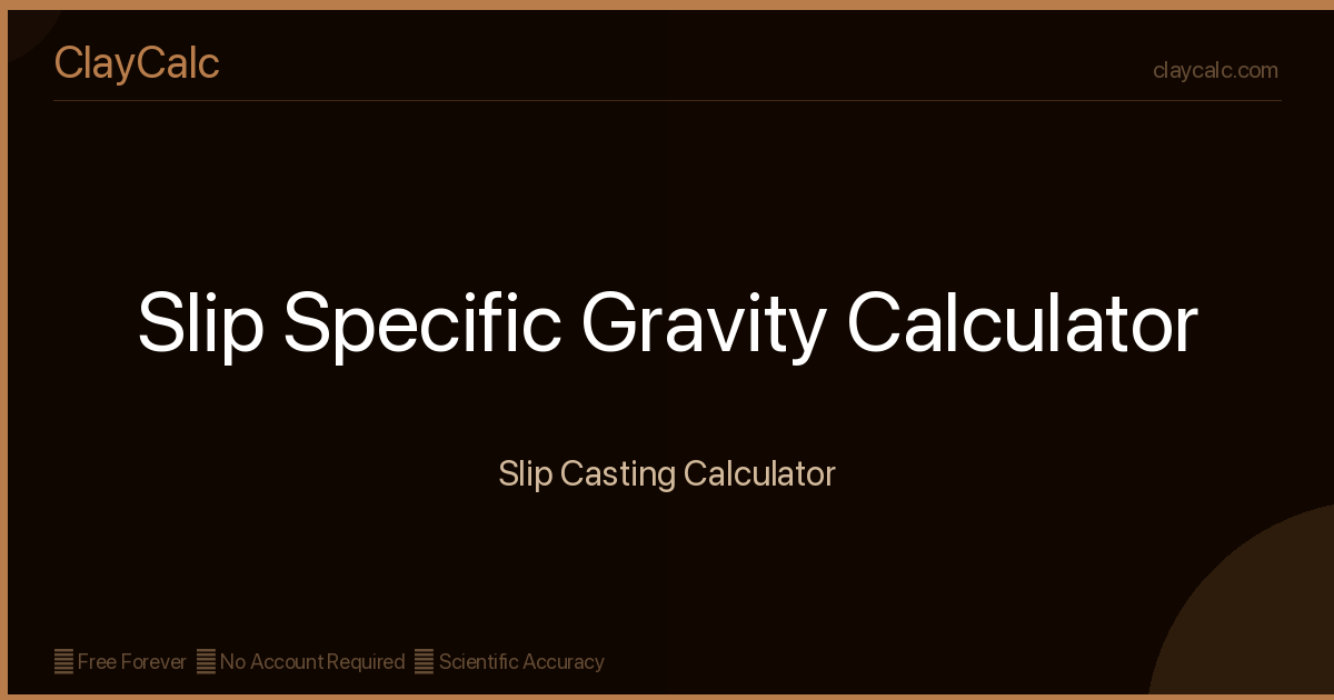 Slip Specific Gravity Calculator | ClayCalc
